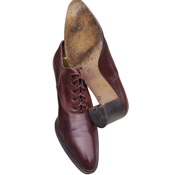 Brown leather Walter Steiger ankle booties sz9 - Picture 6 of 8